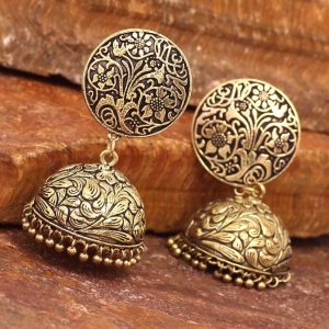 Gold Jhumka Design: Shop Online Traditional Indian Jhumka Earrings, Pearl, Beaded, Gold Plated for Girls and Women